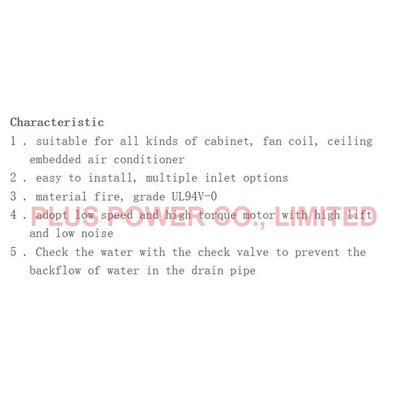Hoppy PE-61226B PE series ceiling concealed condensate lifting pump air conditioner drain pump