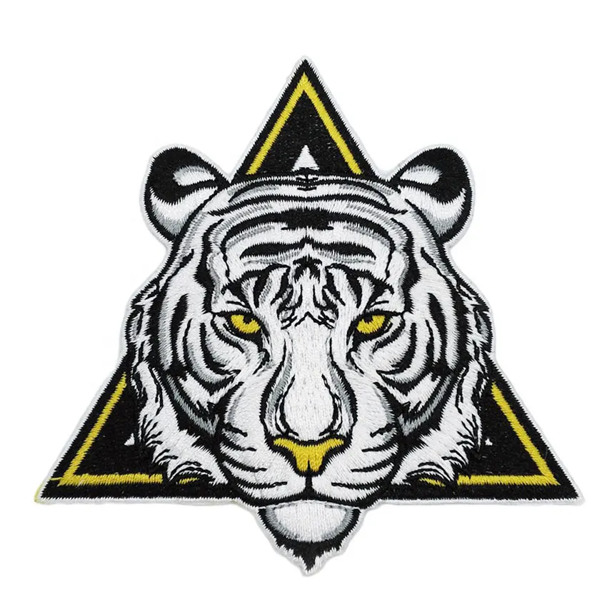 Аппликация для ремонта одежды с помощью утюга унисекс индивидуальная вышивка нашивки тигром