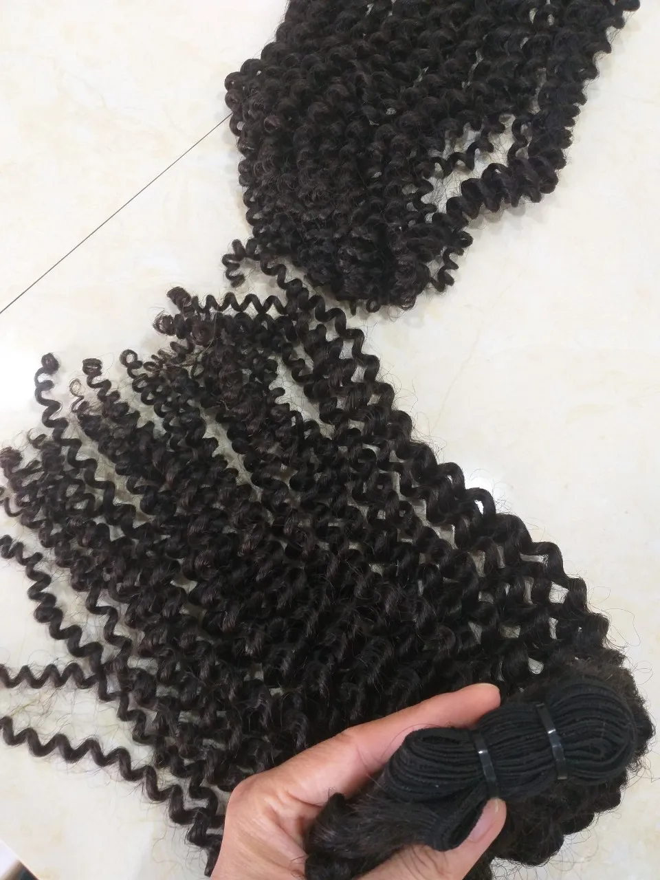 Human Hair Bundle Kinky Curly Weft Hair 100% Virgin Quality Best Selling