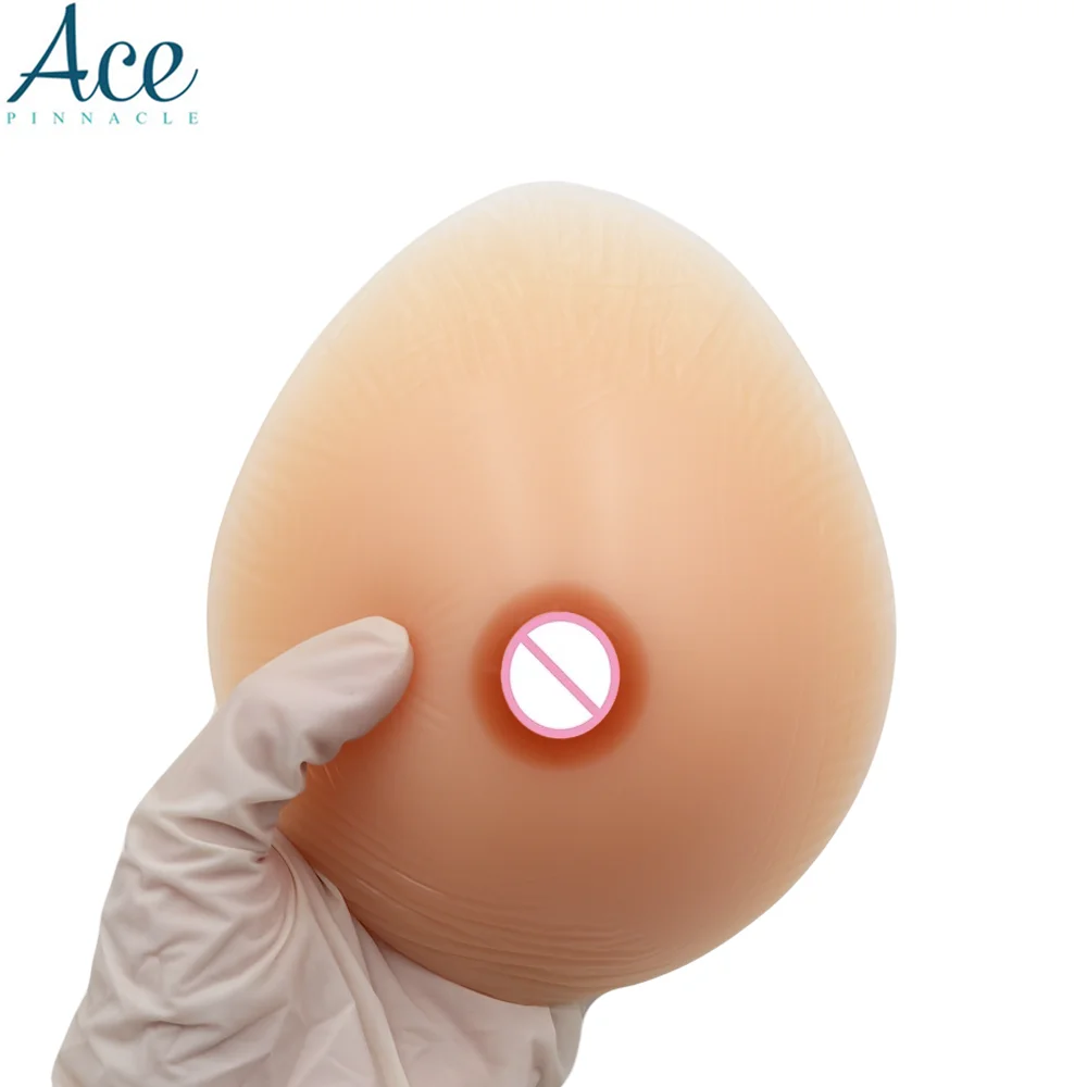 500 g /piece Oval Surgery Medical Silicone reusable Self-Adhesive prosthesis breast forms  for cancer surgery and cross dresser