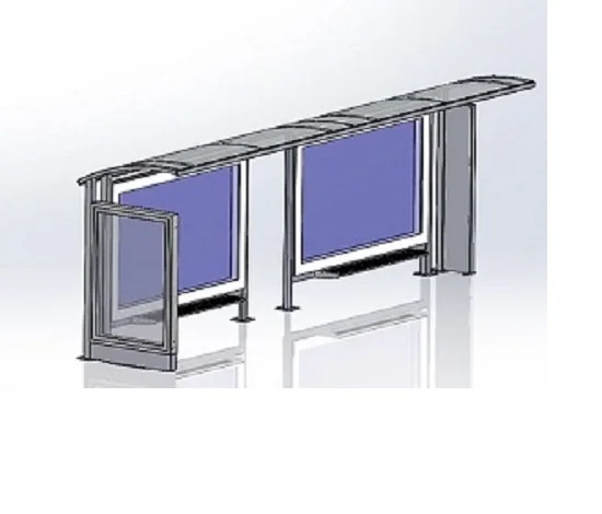Большая уличная автобусная остановка с рекламой светодиодный лайтбокс настенная панель прямоугольной формы для автобусной станции и остановки