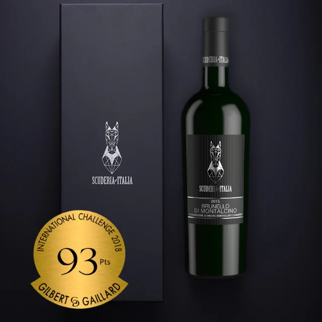 Prestigious Italian Red Wine BRUNELLO DI MONTALCINO DOCG 2015 Scuderia Italia 0.75L 14.5%  Single Bottle