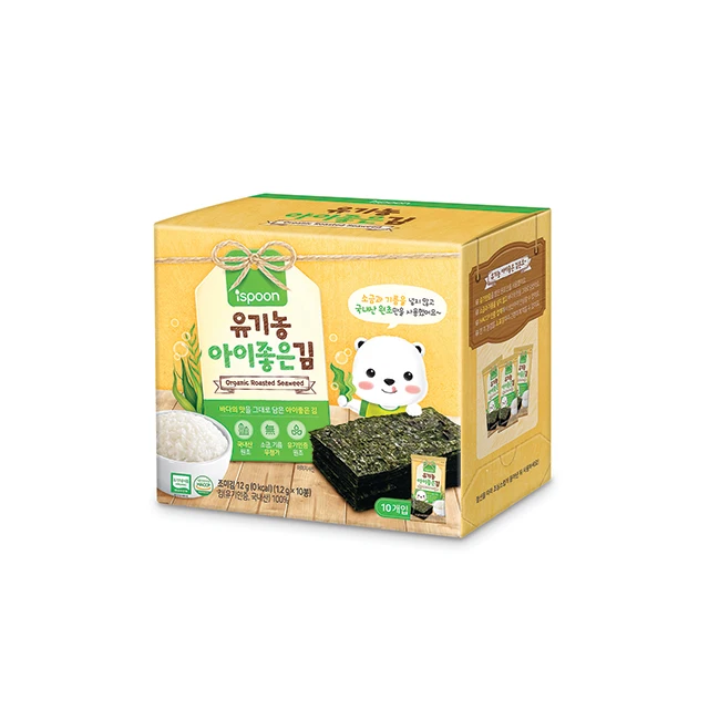 
Tasty Korean Original Food Organic Baby Food Roasted Dried Seaweed Salt Free 