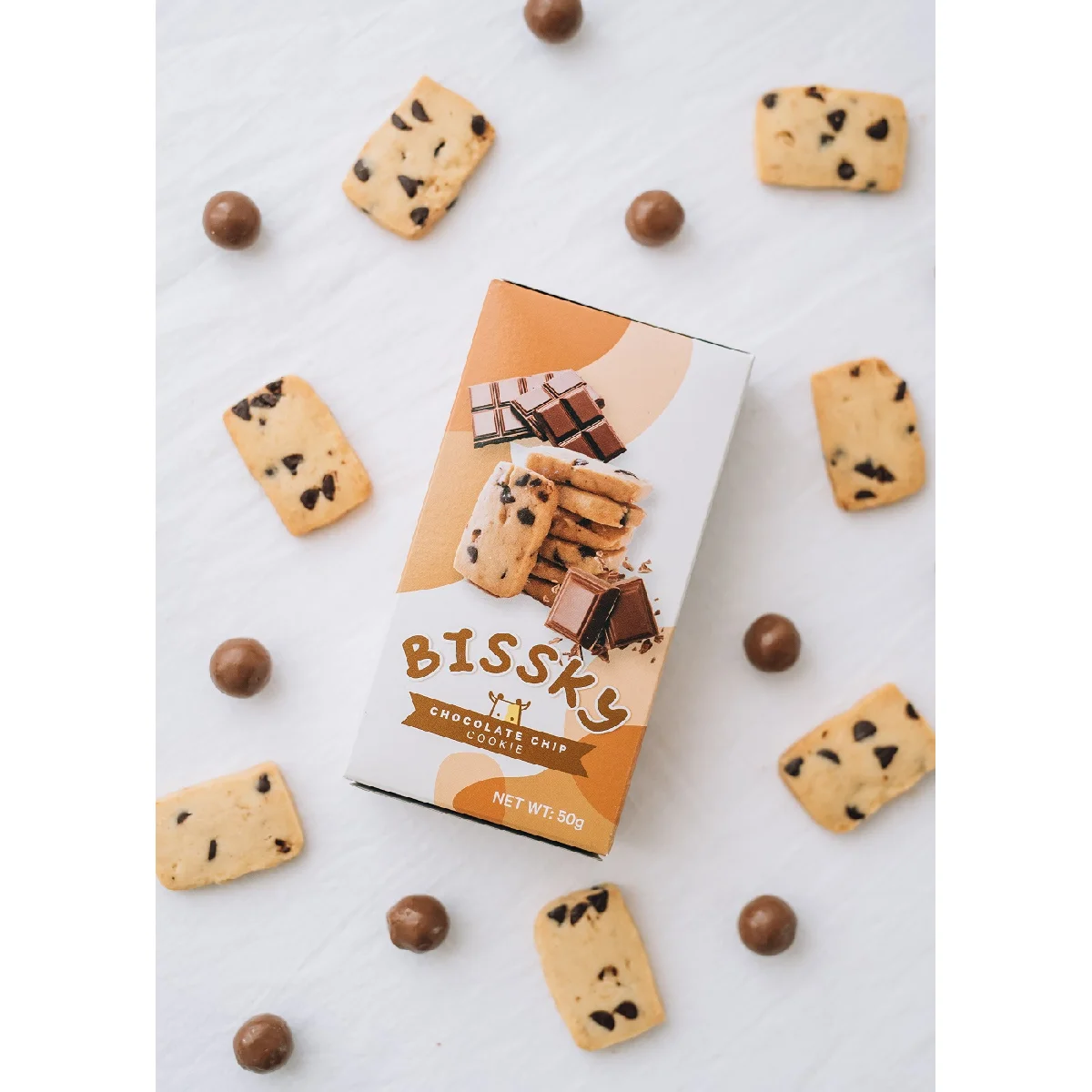 
Cocoa Type Semi Hard Texture Packaged Box HACCP Certificate Bissky Chocolate Chips Cookies 