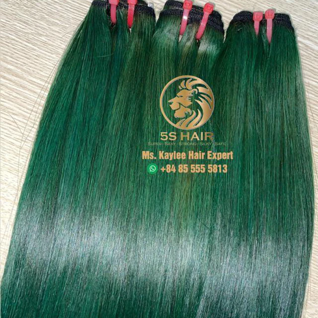 New design tangle free and no shedding green bone straight Vietnamese raw hair, human hair lace front wig, Cambodian hair bundle