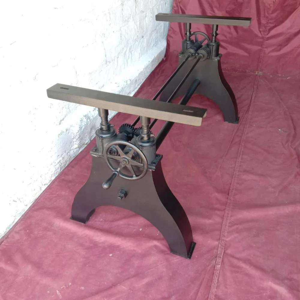 White Hure Crank Table Base, Industrial crank table base
