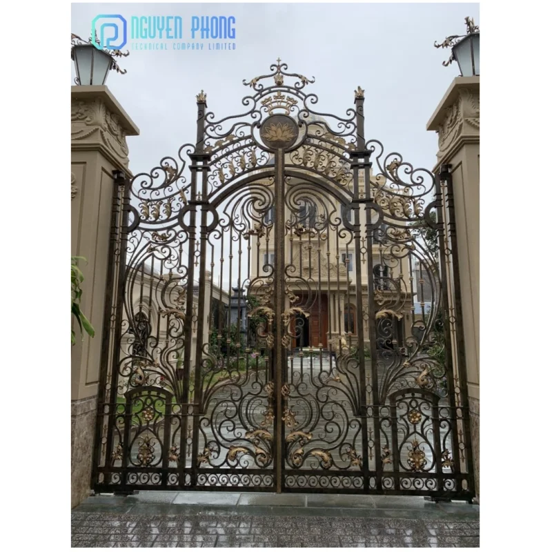 The Use Of Epoxy Paint And Hot Dip Galvanized For Custom High Quality Electric Driveway Gates, Wrought Iron Gates, Metal Gate