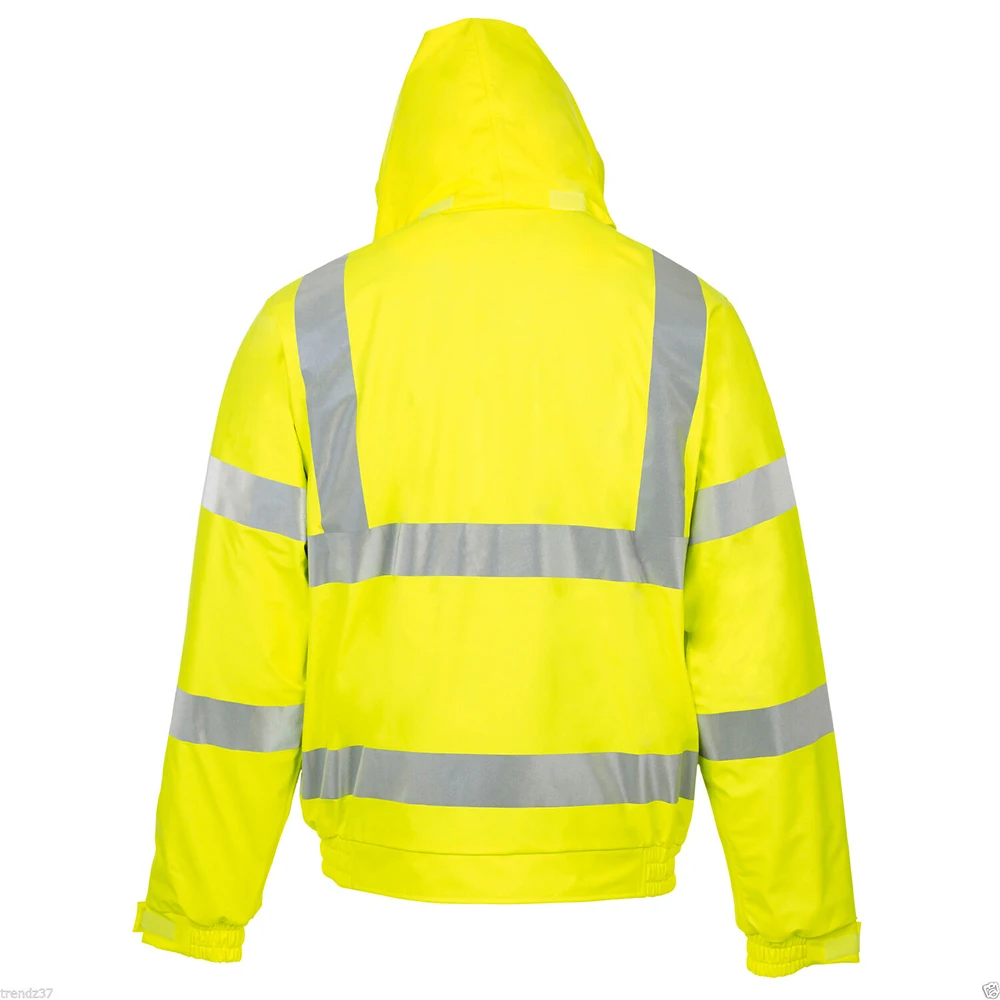Road Safety Workwear Jacket Hi Vis Reflective Night Tape Men Jacket Site Security Jacket For Men Plus Size