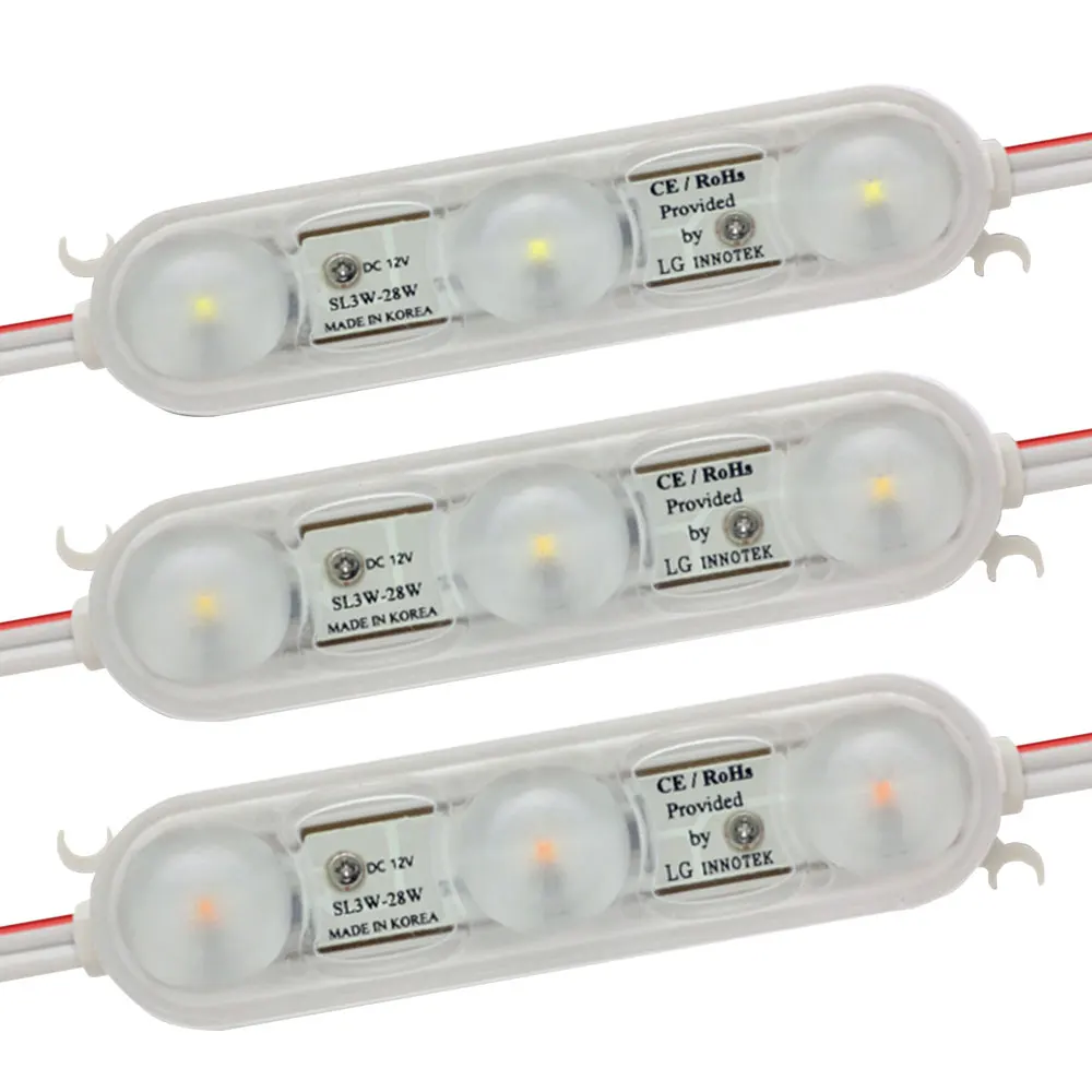 Waterproof IP68 3 Dot LED Modules DC12V 1.2W 0.72W Wide angle White Color LG Innotek chips with LED Driver Made in Korea