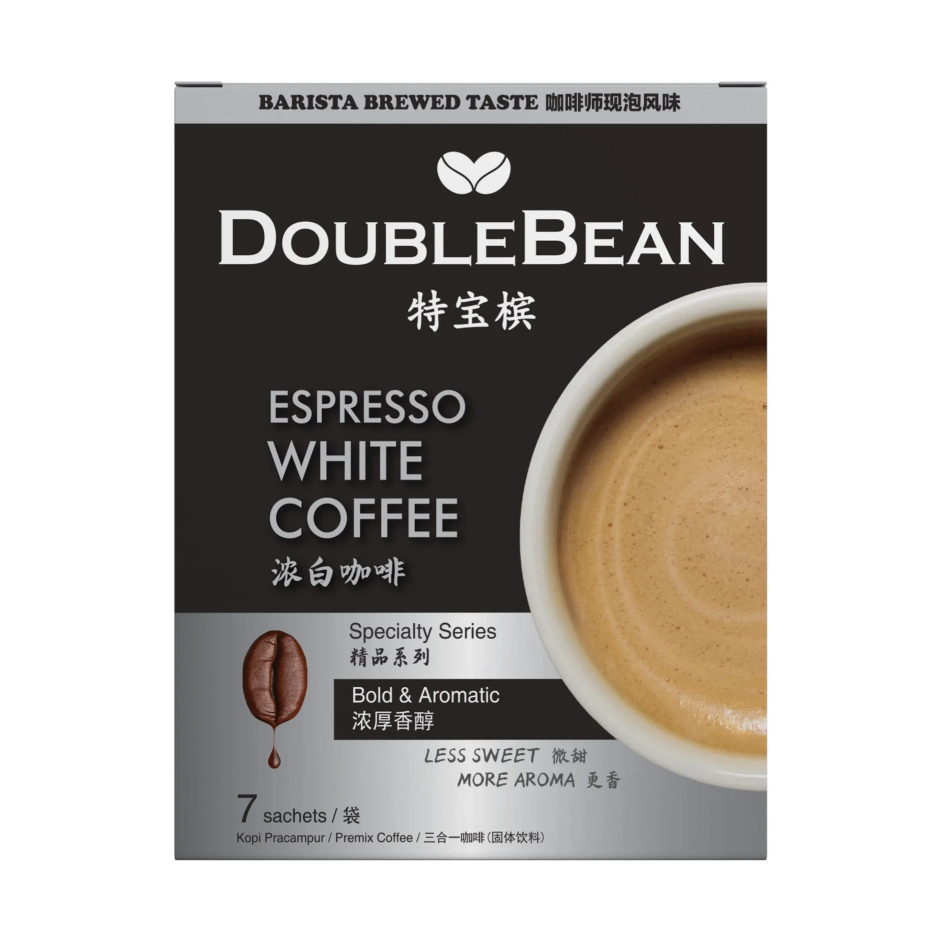 
Горячая Распродажа! Белый кофе 3 в 1 с двойными зернами эспрессо, мгновенный кофе, высококачественный Премиум, Малайзия, белый кофе 