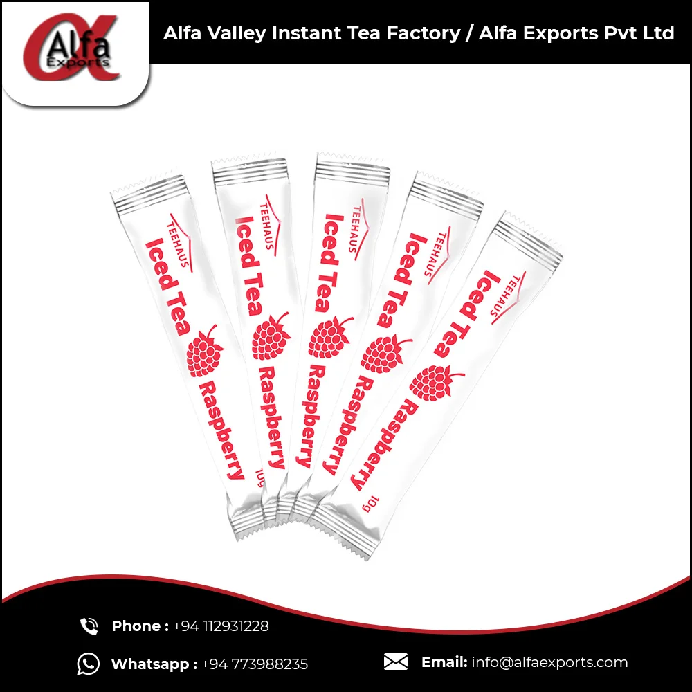 Luxury Ceylon Desert Of Raspberry Flavored New Collection 2in1 Instant Premix Raspberry Iced Tea Powder For Sweet Dish