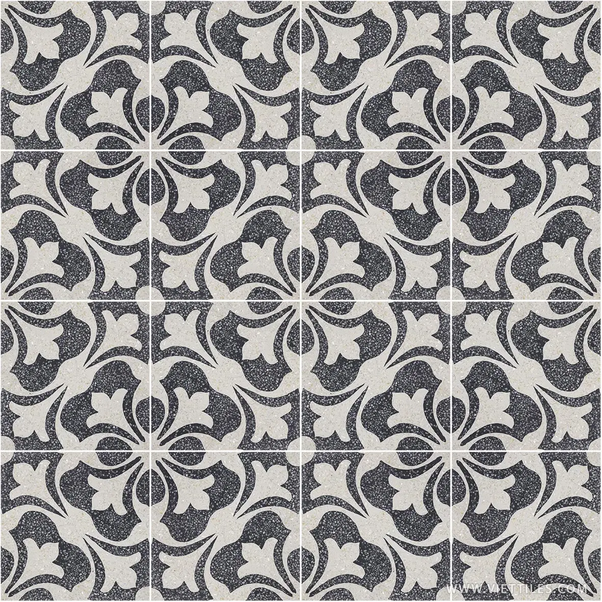 Mother of pearl terrazzo cement tiles 200x200x16mm