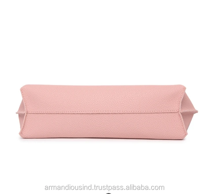 Wholesale Factory Price Reversible stripe genuine Leather Handbag for lady tote bag