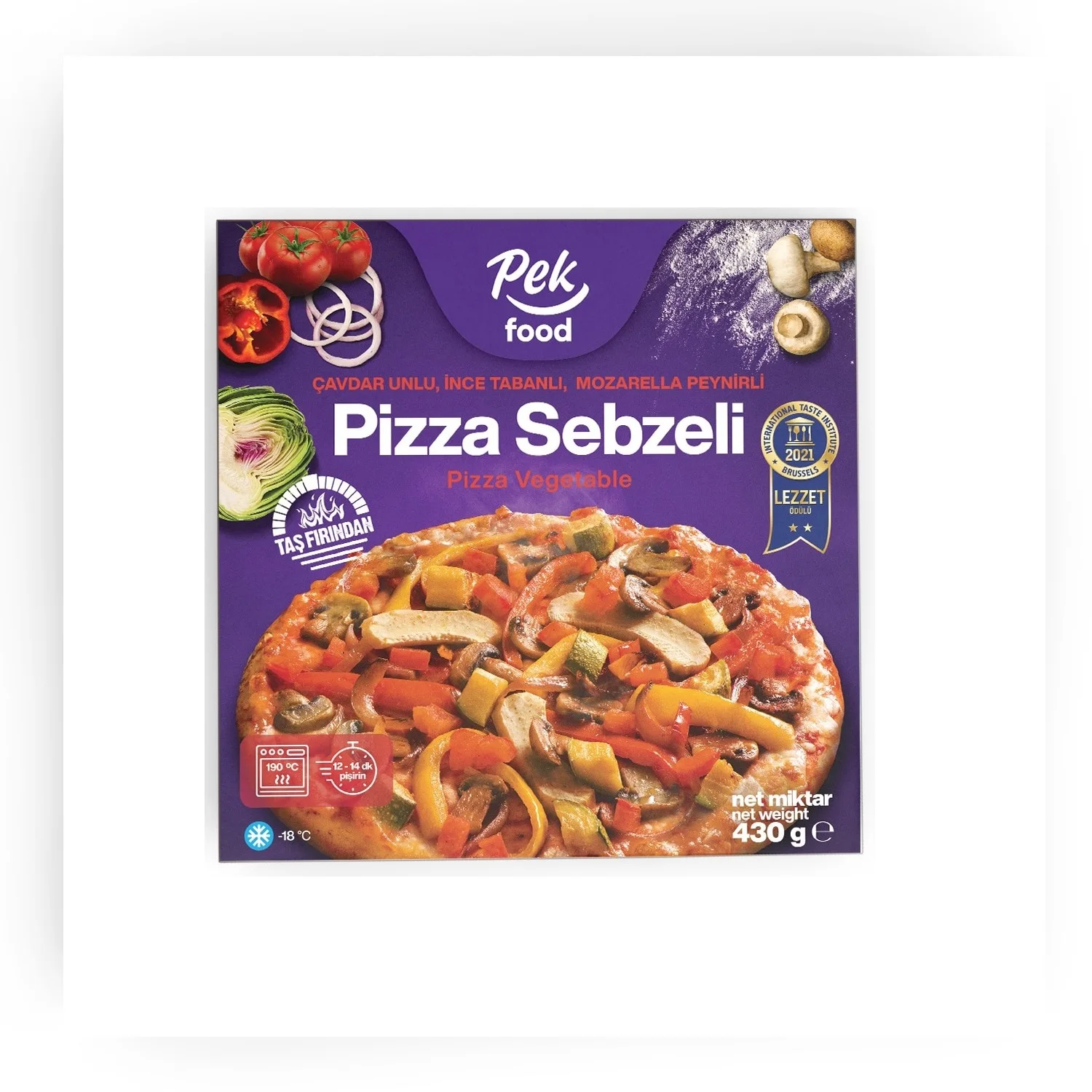 Vegetable Pizza Instant Frozen Baked Pizza Vacuum Bag Frozen Pizza For Restaurants And Shops