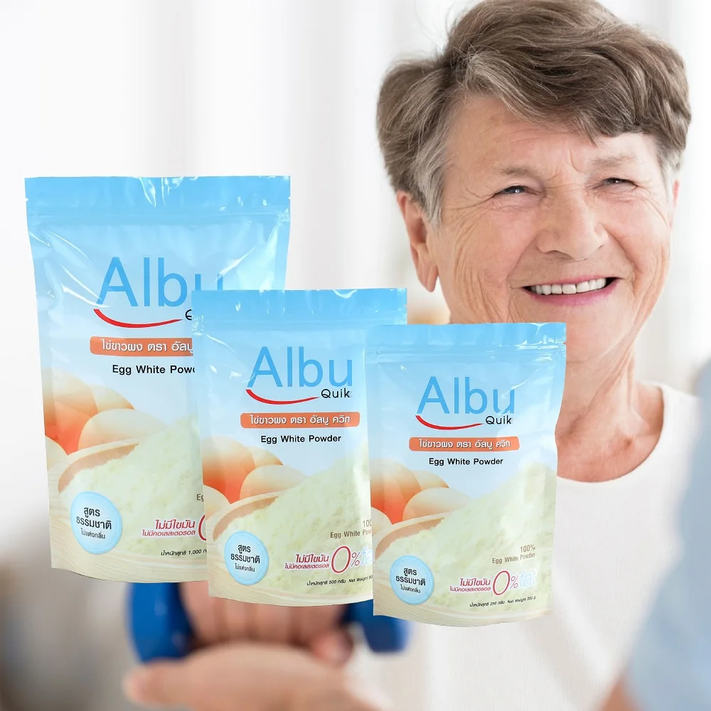 Top Quality Natural Flavor No Fat Chicken Egg White Powder in Ziplock Pouch Packing