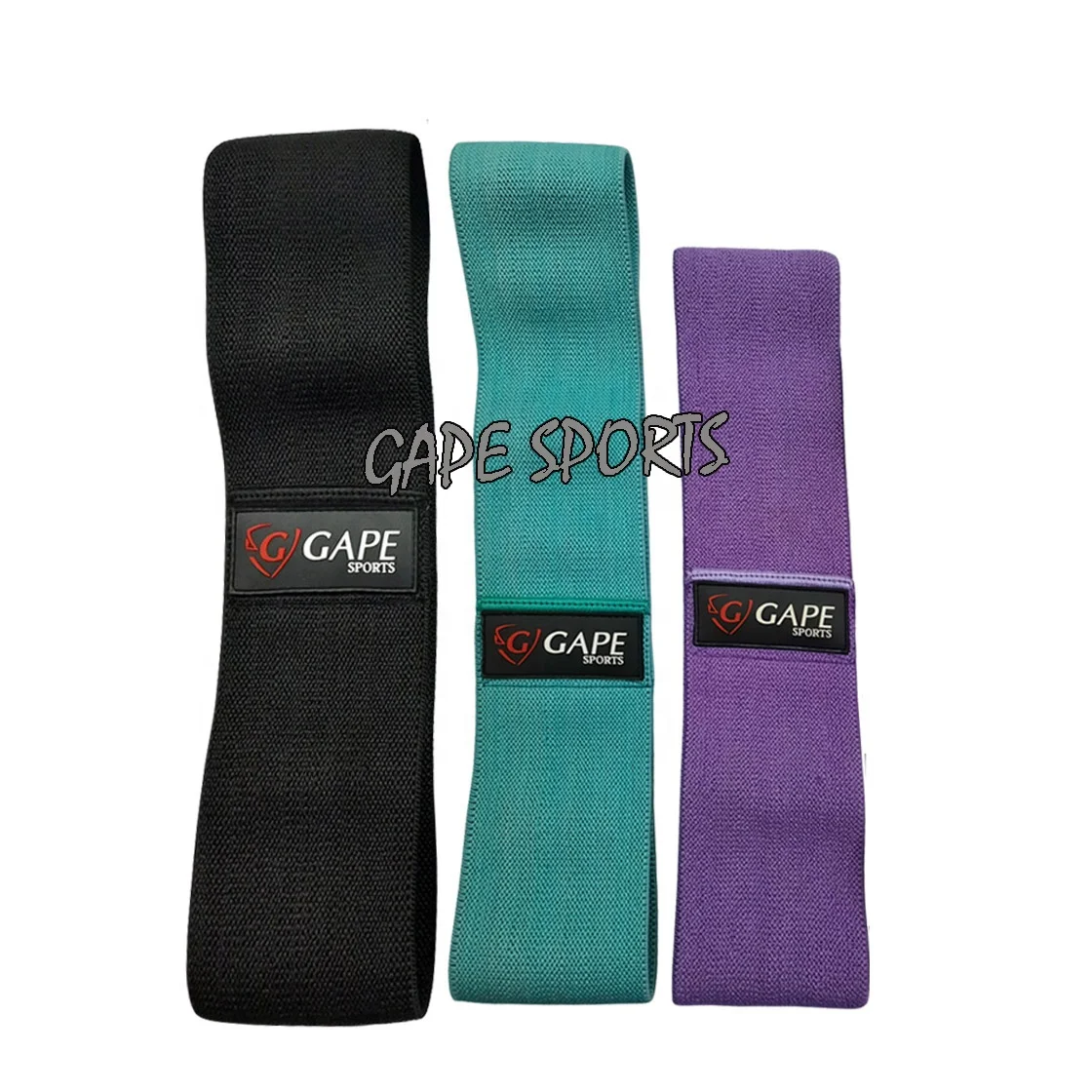 Wholesale OEM Customized Home Exercise 3 Pieces band Set Anti Slip Fitness Bands Physical Therapy Stretching Elastic Hip Band