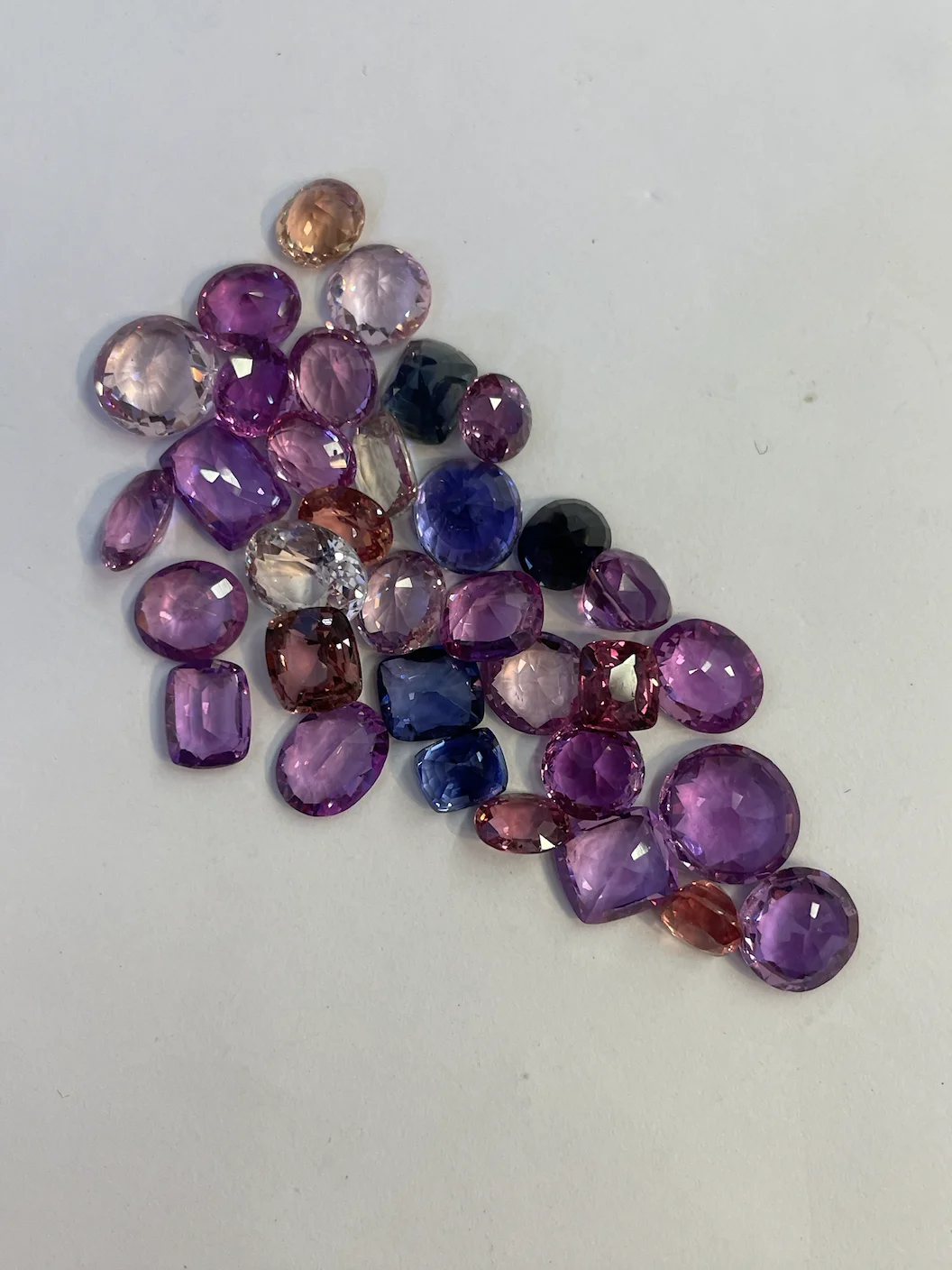 Natural Sapphire Sri Lanka Pink, Blue, Orange, Red And Padparadcha Sapphire Heat And No Heat Mix Lot Ceylon Mines By Real Gems