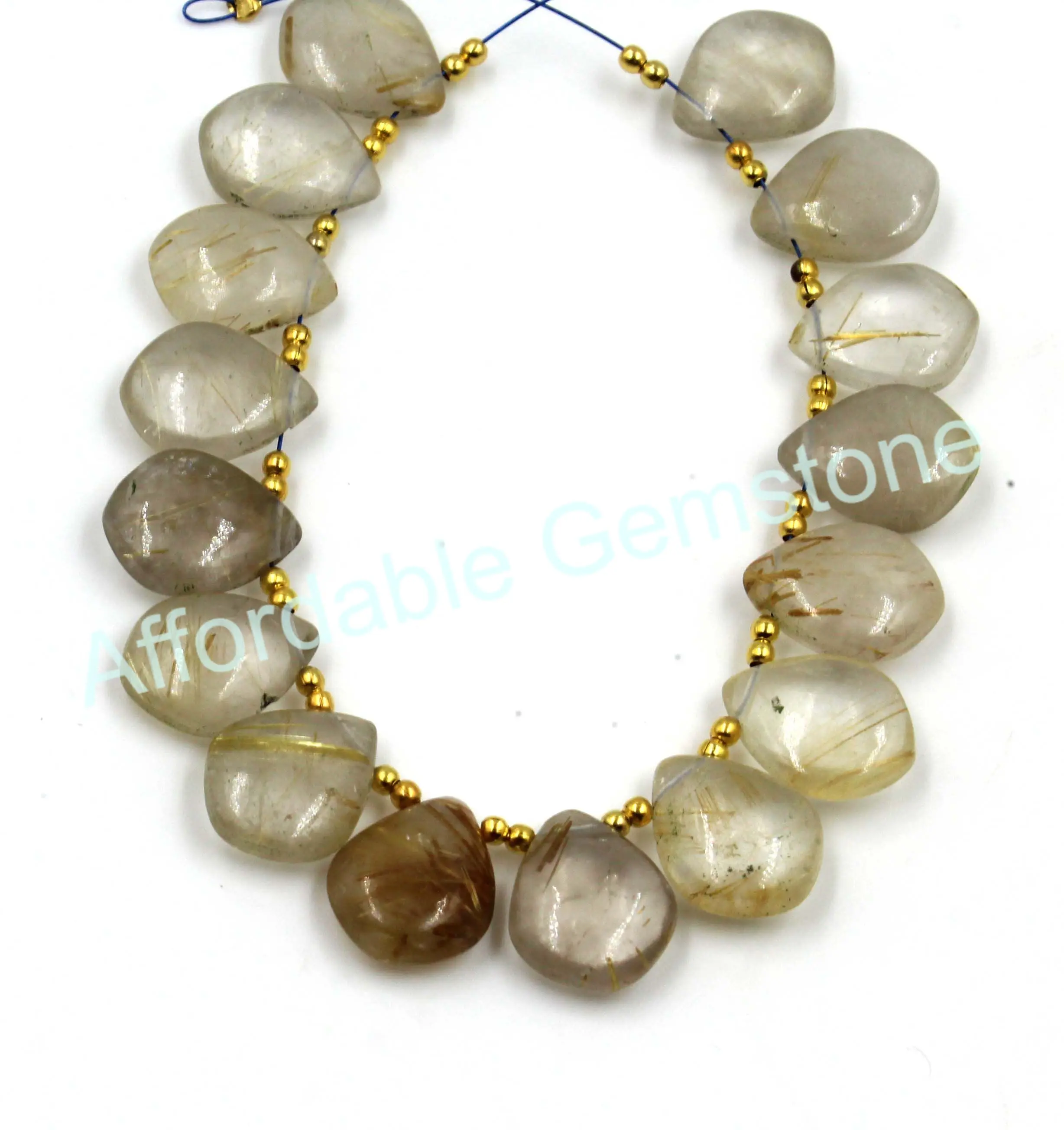 Натуральный Золотой рутил, хорошее качество, камни с отверстием сверху, кабошон, драгоценный камень в форме щита, драгоценные камни, ручная полировка, бусины, драгоценные камни