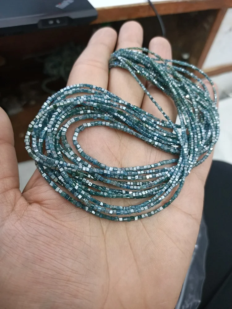 Natural Black Diamond Smooth Plane Beads Box Shape Top Quality Wholesaler prices