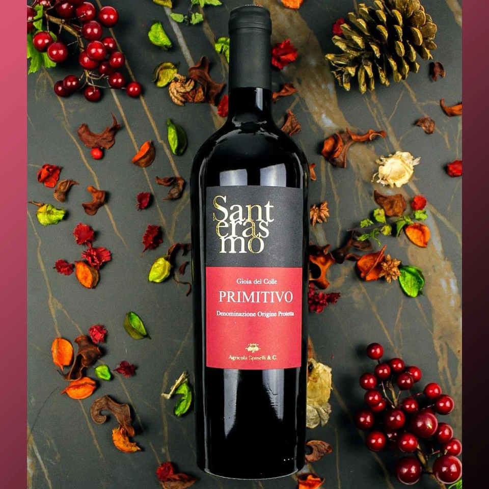 Premium quality Italian red wine 0,75L Santerasmo DOP | Dry | Elegant aromas | Made in Italy