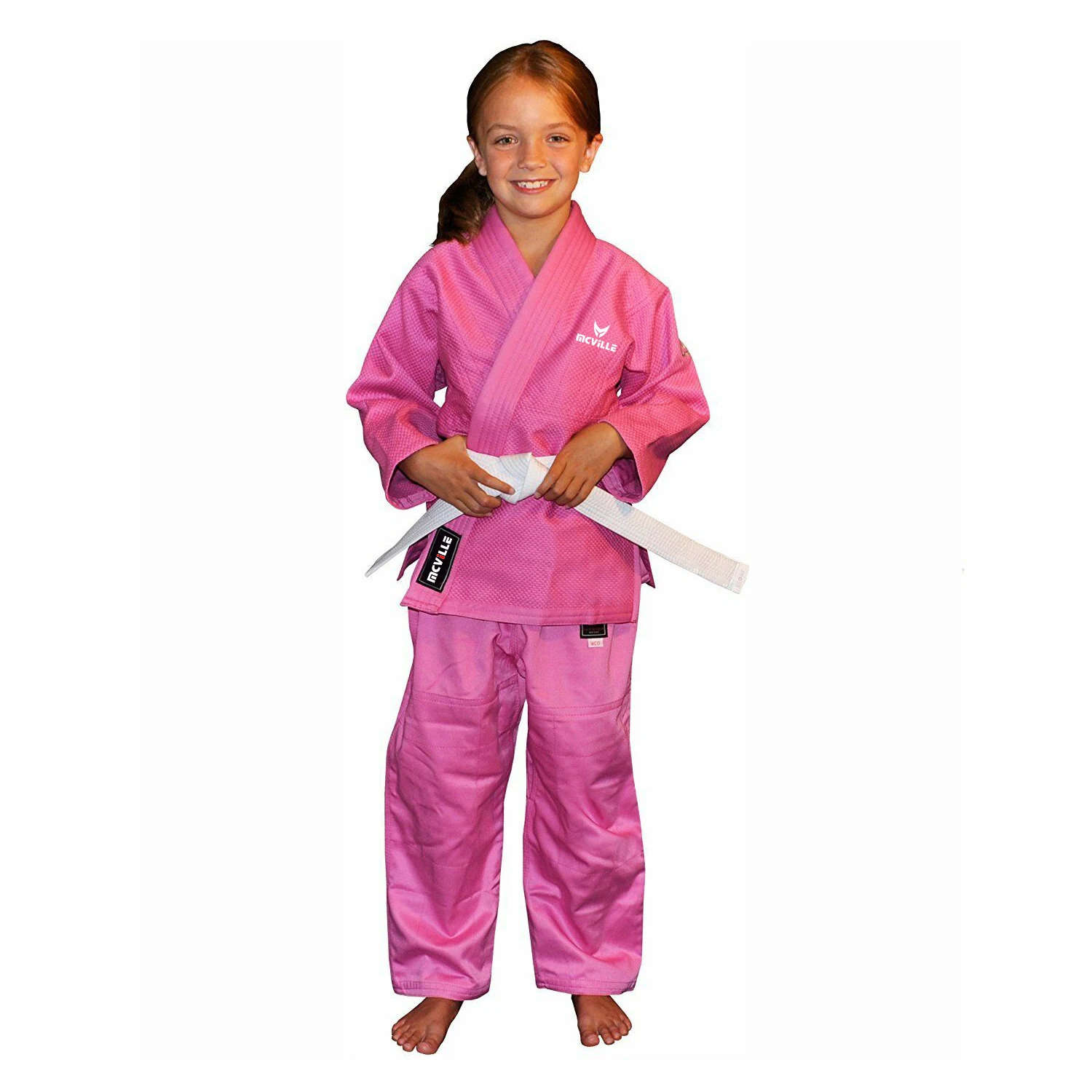 Kids Childrens All Around Brazilian Jiu Jitsu Gi Jiu-Jitsu BJJ Pink/Shoyorol Cut Professional Jiu Jitsu Uniform