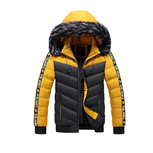 Winter Men Long Outwear Coat Mens Winter Jacket Cotton Padded Puffer Jacket Fashion Outdoor Coat Warm Fur Collar 2021