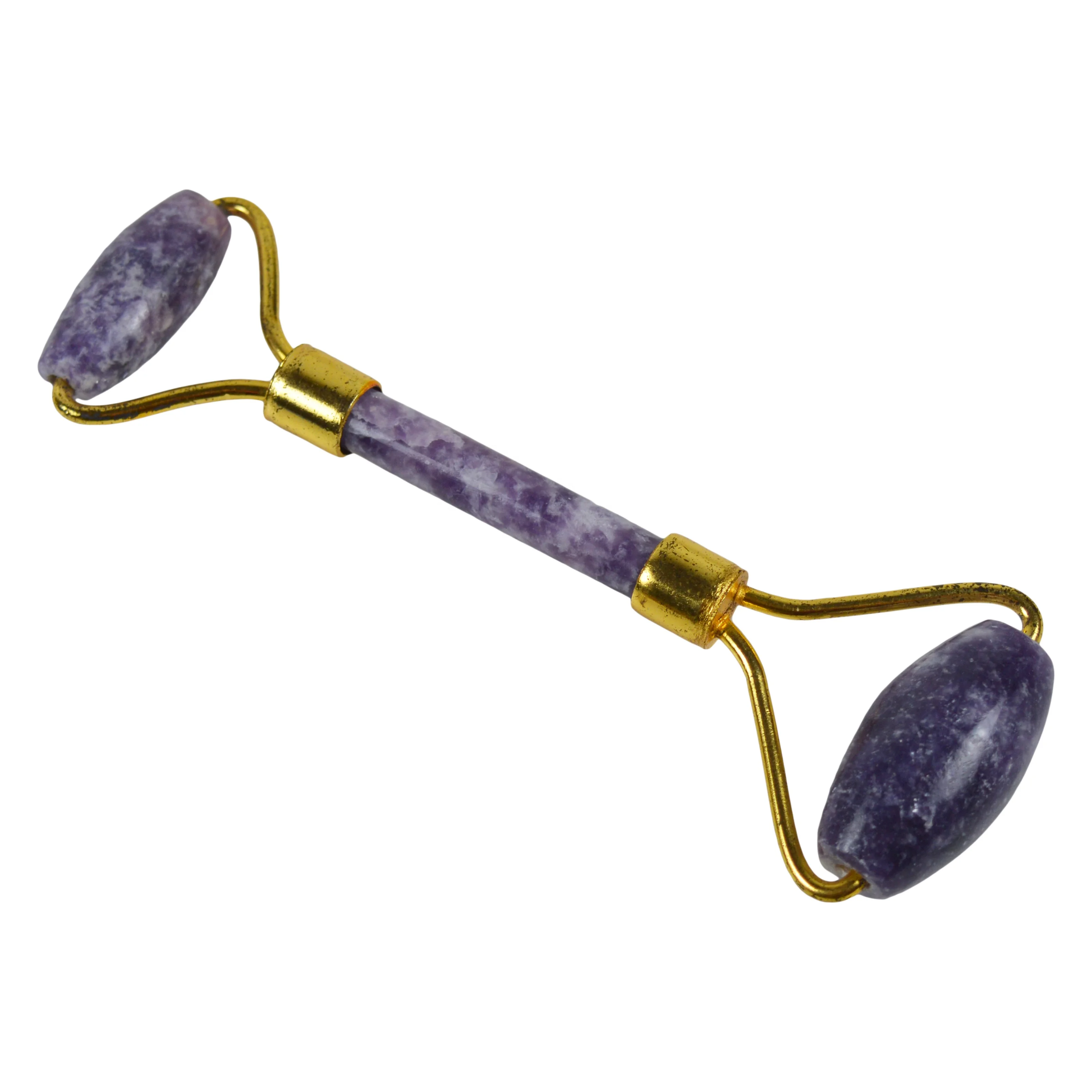 2022 New Design Handheld Anti-aging Massager Facial Rolling Multiple Amethyst Jade Roller With Gift Box For Body Skin