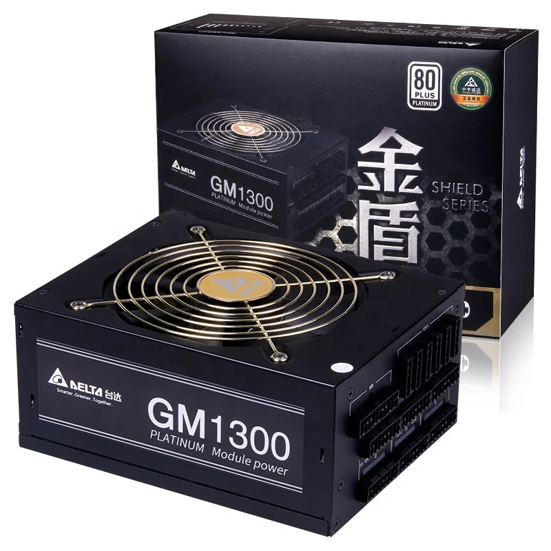 
[DELTA] Rated 1300W GM1300 Power Supply (80PLUS Platinum/ Full Voltage / Active PFC) High Quality 