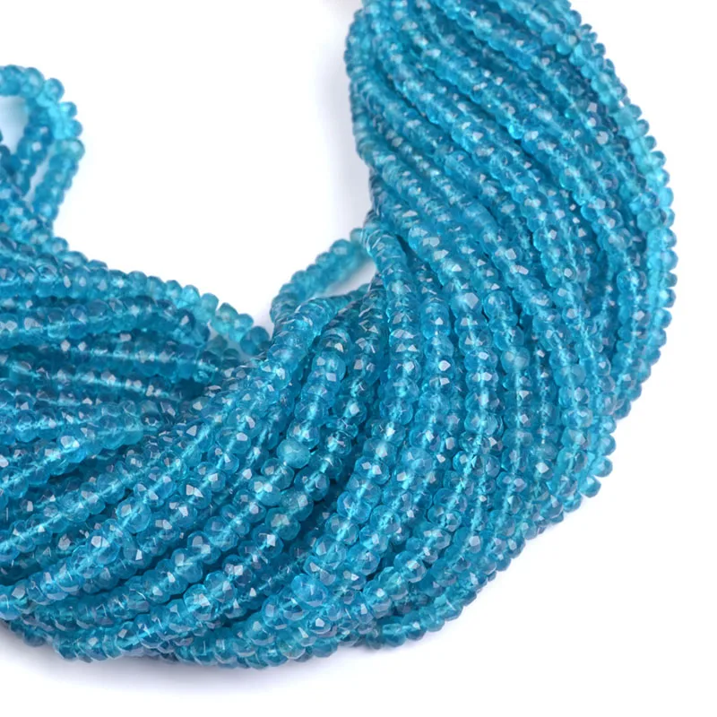 
Natural Neon Apatite faceted Rondelle shape Gemstone Beads faceted Rondelle Cabochon Neon Apatite Beads Wholesale Gemstone Beads 