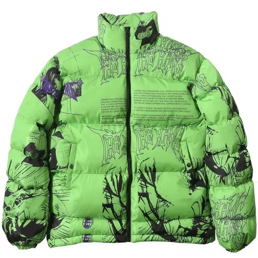 Custom logo All Over Sublimated Printed Jacket  bubble winter jackets Pakistan supplier