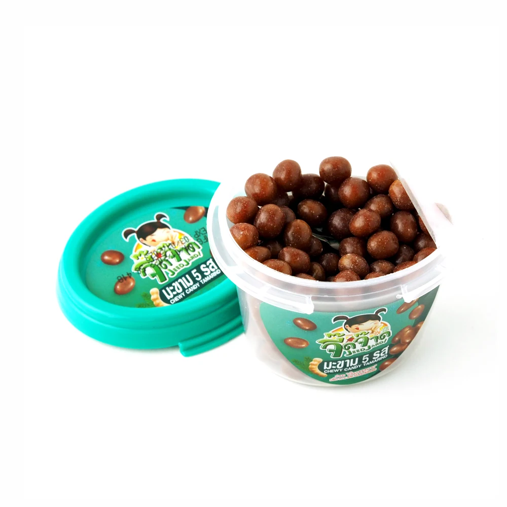 Tamarind Gummy Candy Sweet Fruity Flavor Bottle Packaging 29% Tamarind from TH 12 Months Original Glucose Brown Ball
