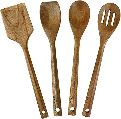 Eco Friendly wood serving spoon Kitchen Mixing and Cooking Wooden Spoon Long Handle Wood Soup Serving Spoons