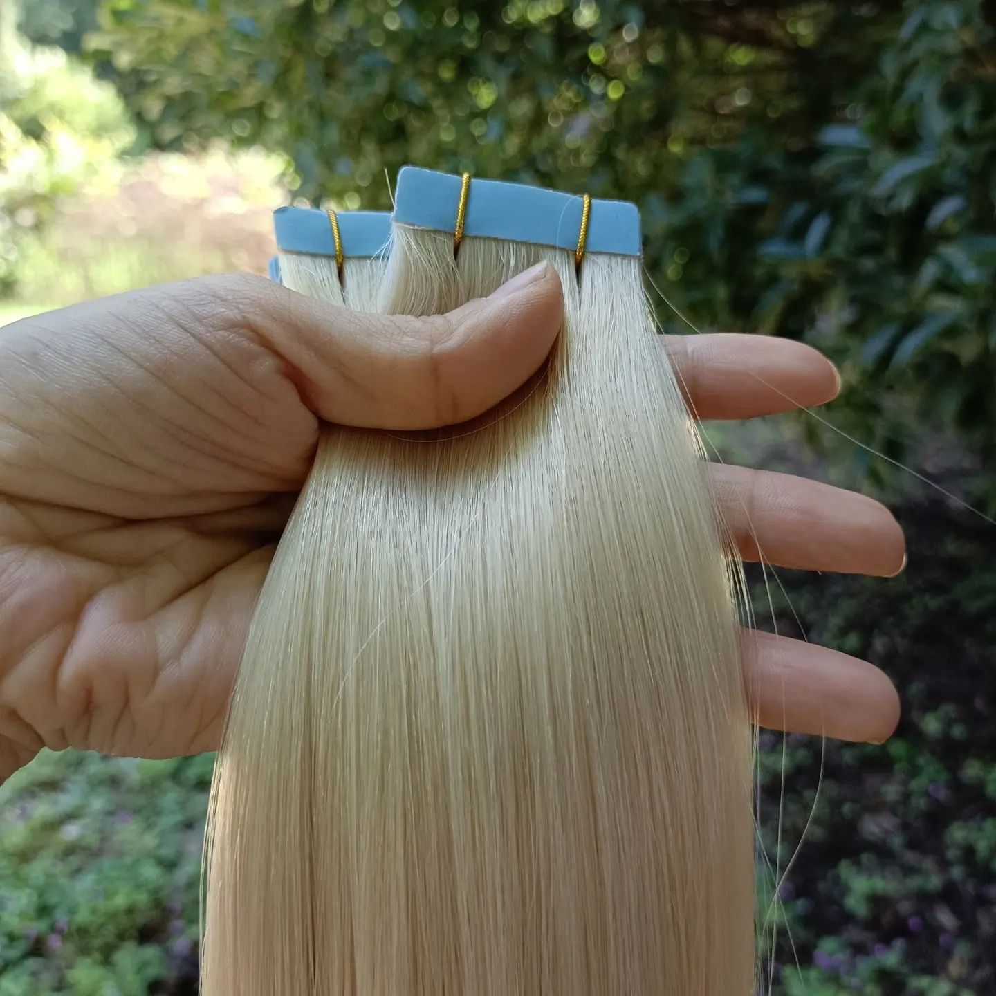 Оптовая цена вьетнамские двухсторонние накладные человеческие волосы с лентой 100% натуральные девственные неповрежденные супер двойные