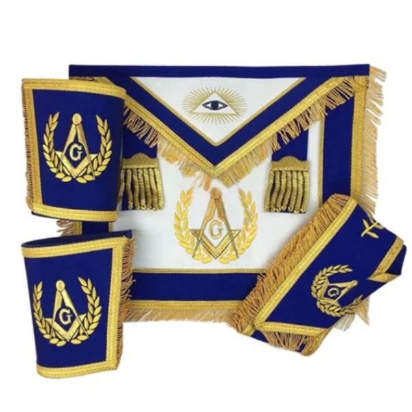 Masonic Regalia Rose Croix 18th Degree Apron Gauntlets & Collar Set Embroidery Apron,Collar & Cuffs