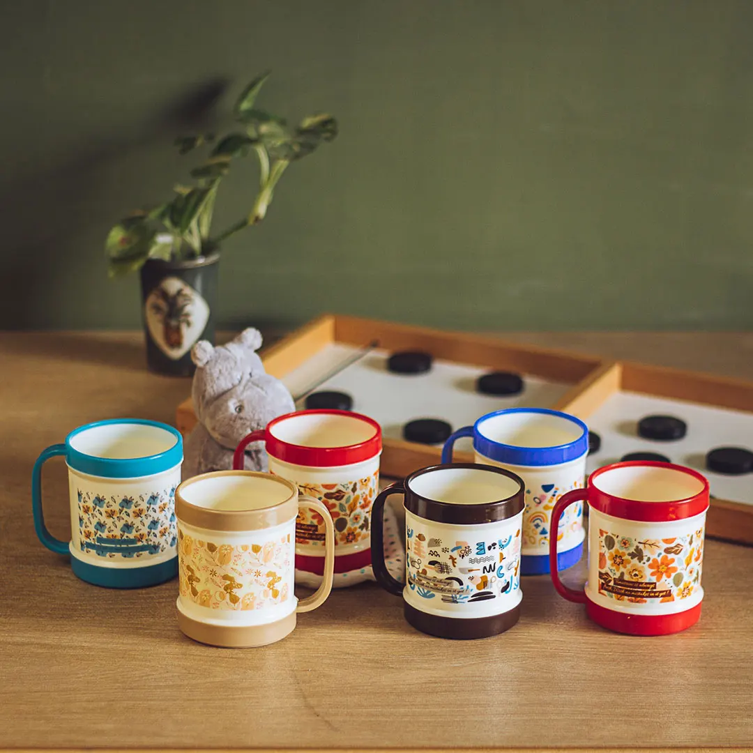 Alpha Mug Reusable Unbreakable Kids Water Mug Plastic Baby Drinking Cup