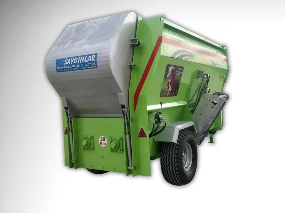 Cattle Feed Mixer Wagon For Sale Horizontal Auger High Quality From Turkey 10m3 Tmr Feed Mixer Machine