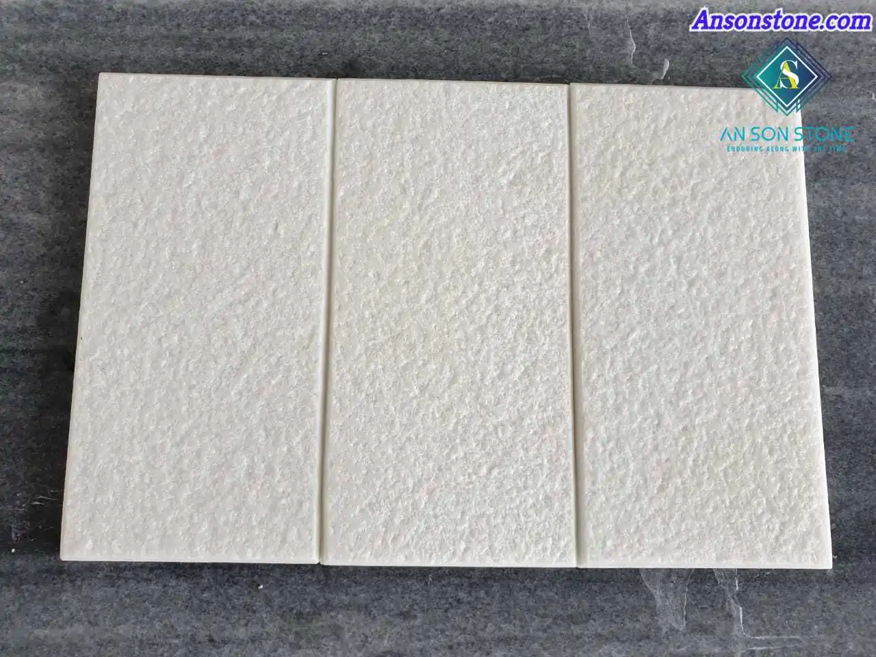 Самая дешевая цена Белая Мраморная втулка молотковая настенная плитка 40 см x от прямого производителя AN SON CORPORATION