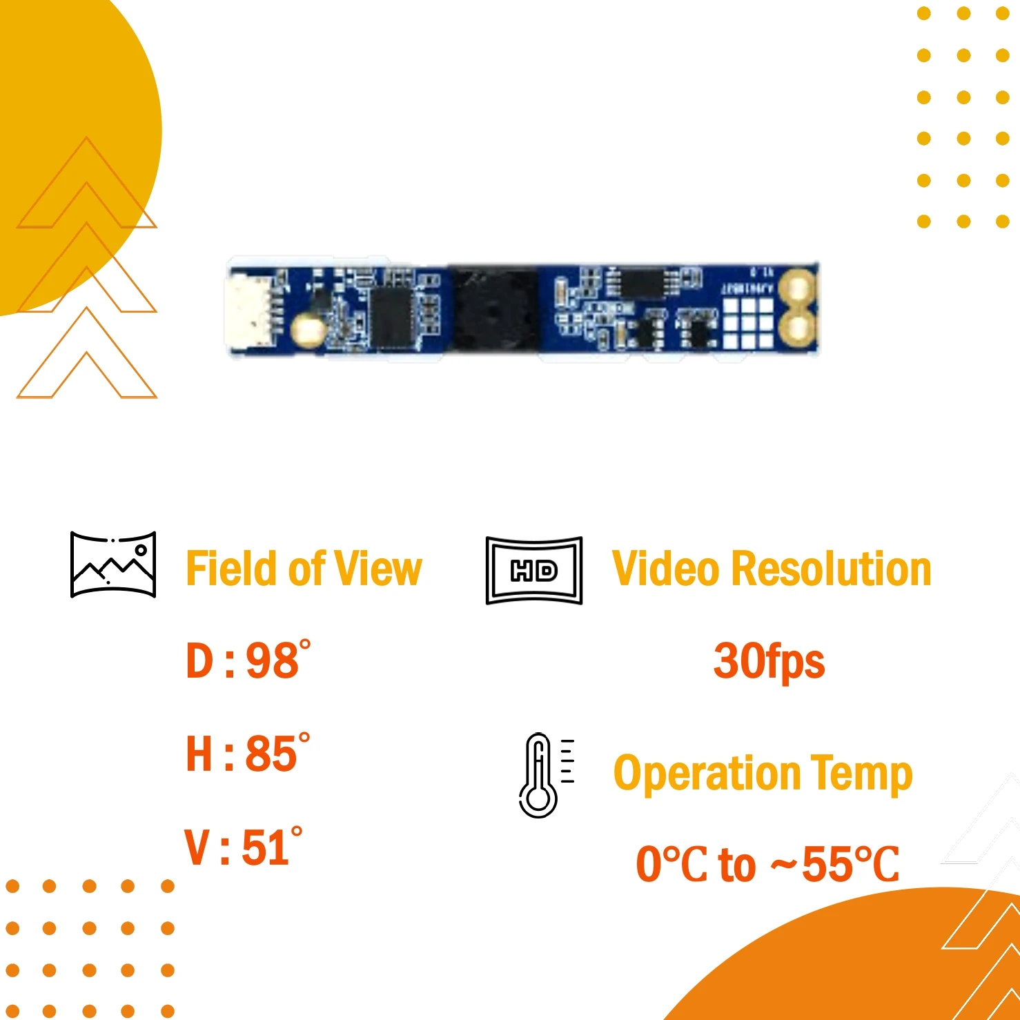 Best buy HD 720P vertical fixed focus camera module