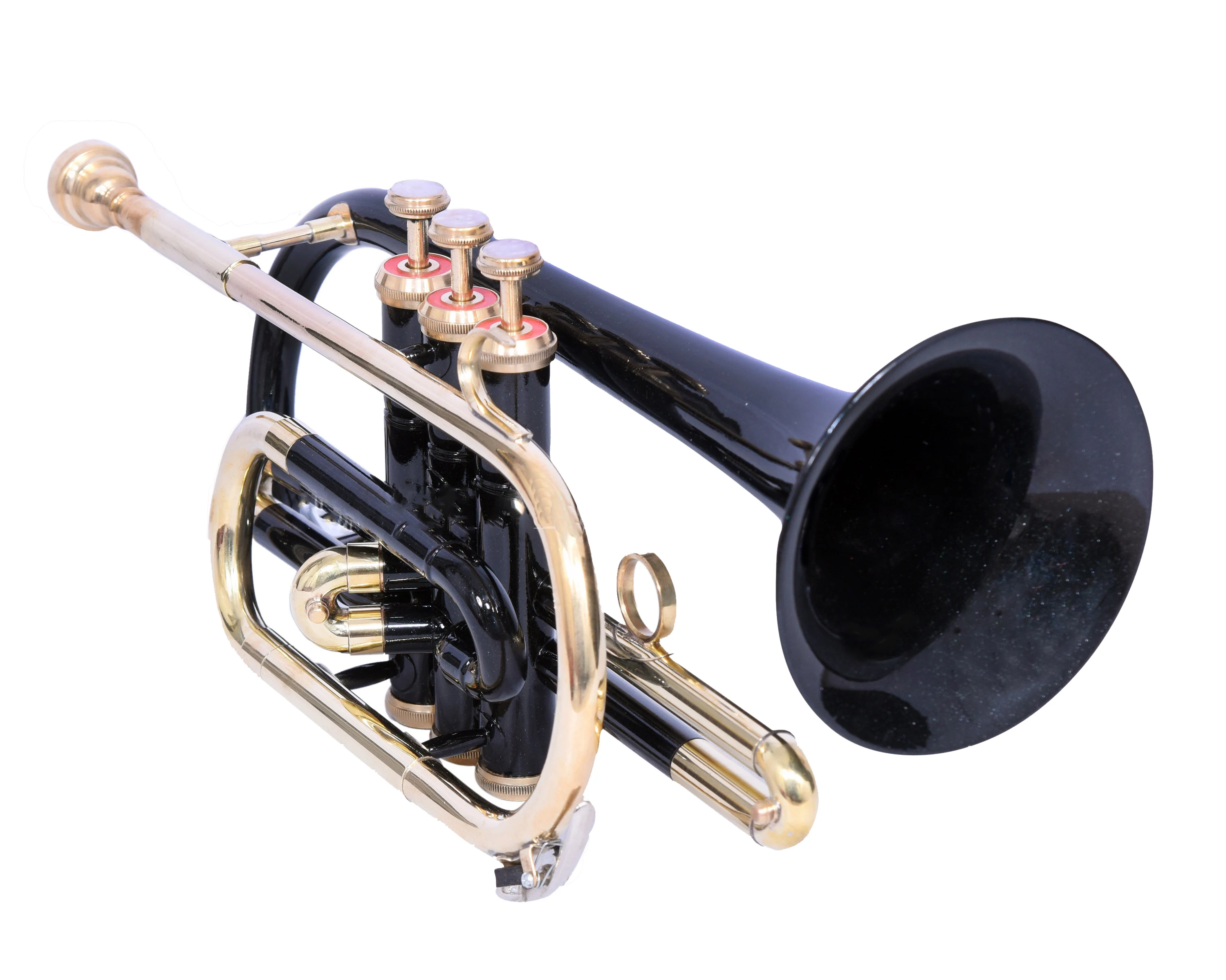 NASIR ALI NEW PROFESSIONAL BLACK CORNET BB PITCH PREMIUM QUALITY WITH INCLUDE HARDCASE AND MOUTHPIECE