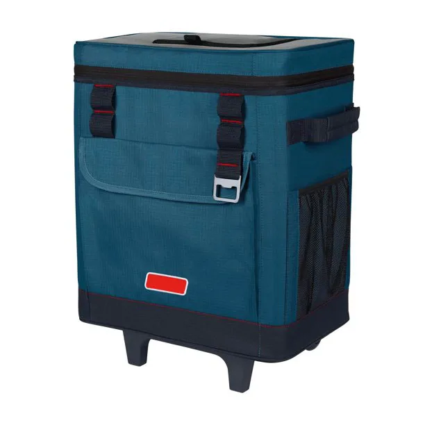 outdoor picnic wine bear thermal insulated foldable collapsible trolley rolling Wheeled Thermocooler Soft cooler bag