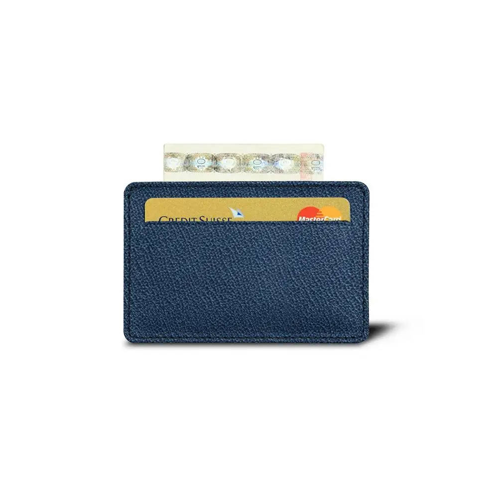 Custom Logo Vintage Slim Pop Up RFID Blocking Business Cardholder Card Bag Genuine Leather ID Credit Card Holder For Men