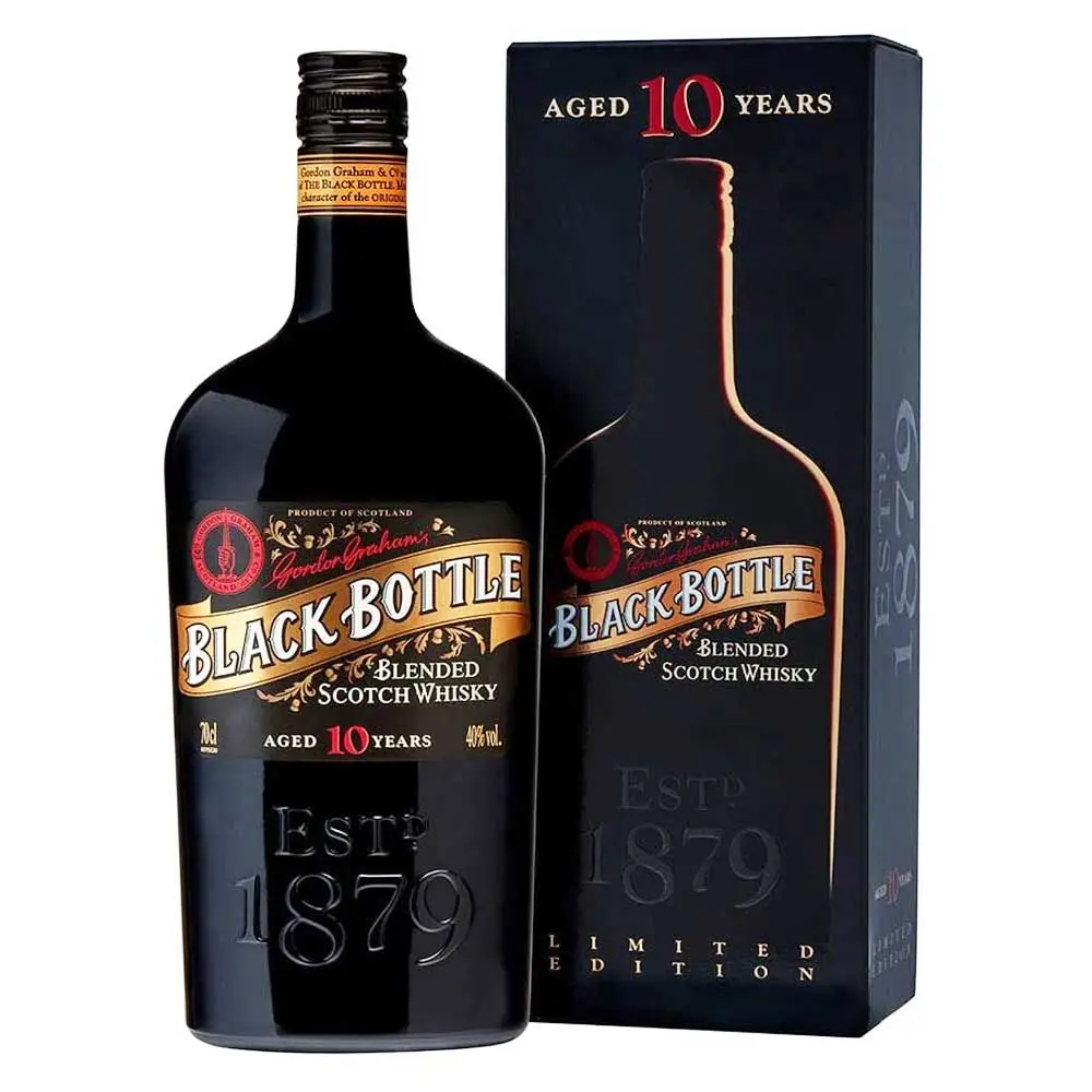 Шотландский Виски 70cl черная бутылка 10 лет