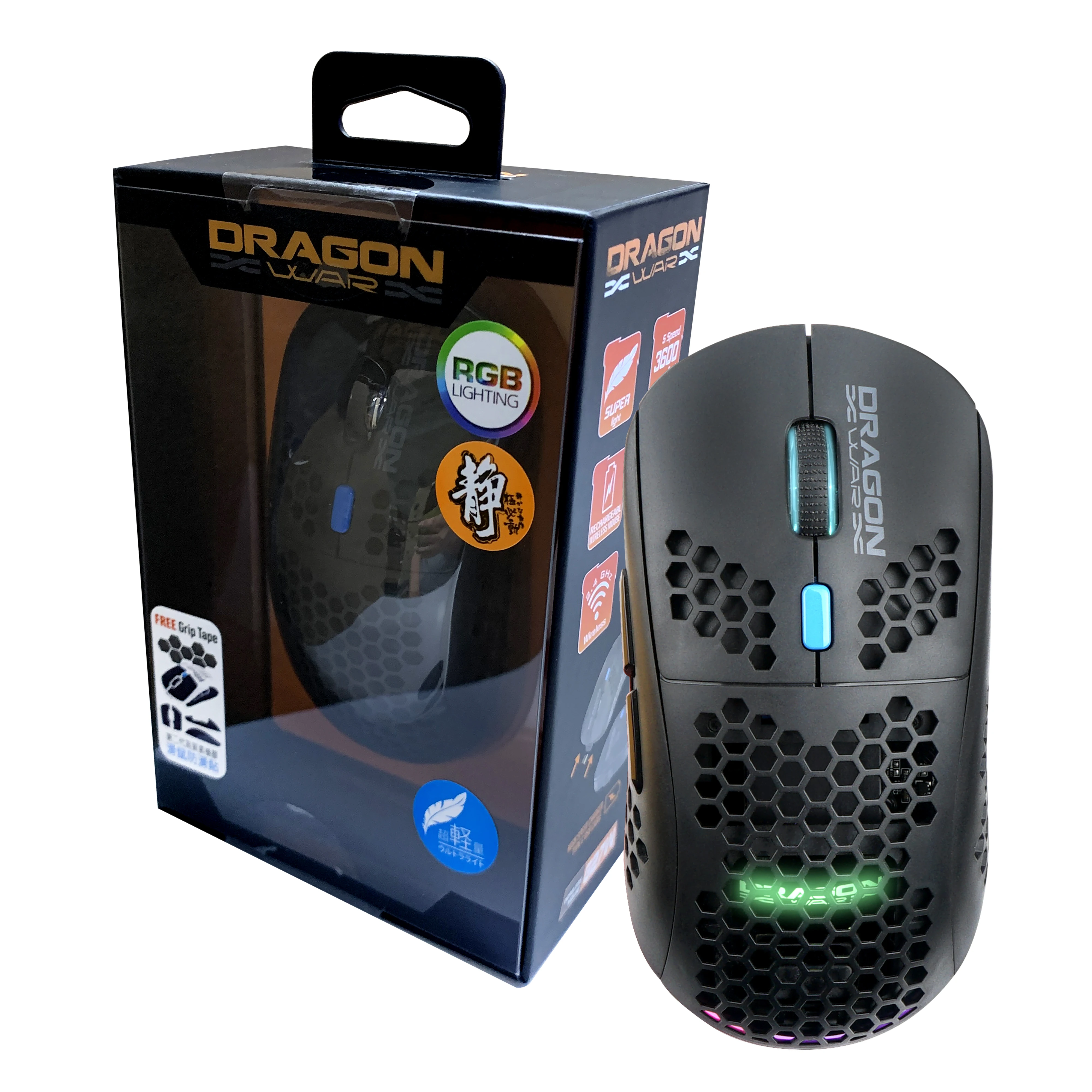 В наличии Заводская сотовая оболочка 2 4G беспроводное соединение легкая утяжеленная Бесшумная мышь RGB Беспроводная