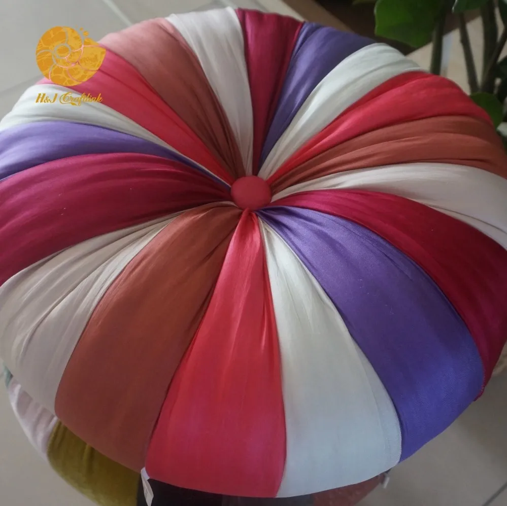 Wholesale High Quality Cushions Round Silk Colorful CushionSofa Car Cushion Cushions for Home Decor Indoor Decorative Boho Style