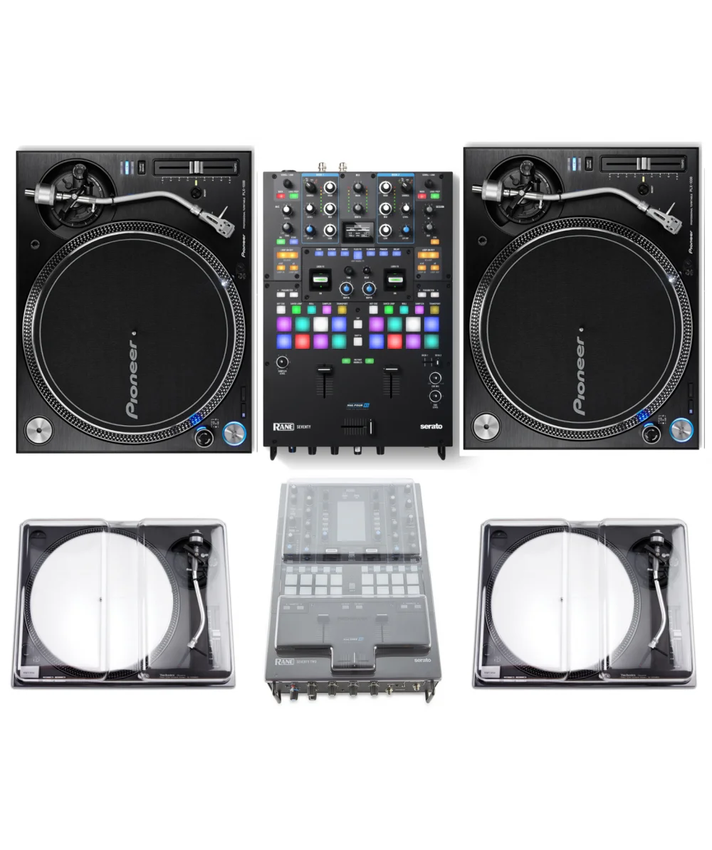 Новые и неиспользованные Rane семьдесят смеситель + 2x пионер ди-джей PLX-1000 поворотные столы decksaver Чехлы комплект