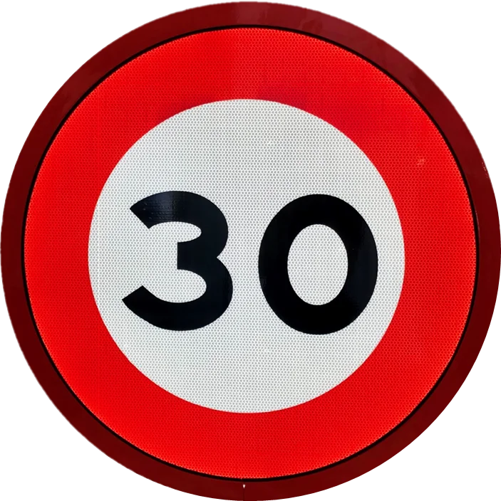 Illuminated LED Speed Limit Signs 30 km/hr