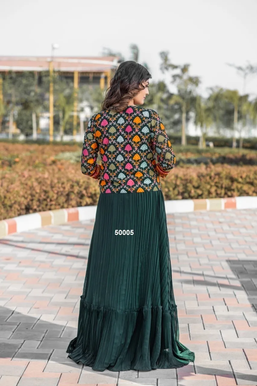 2022 Most Beautiful Rajasthani Work Long Gown Fashionable Daily Style Indian Girls Weddings-Ready Wear Wholesale Low Prices