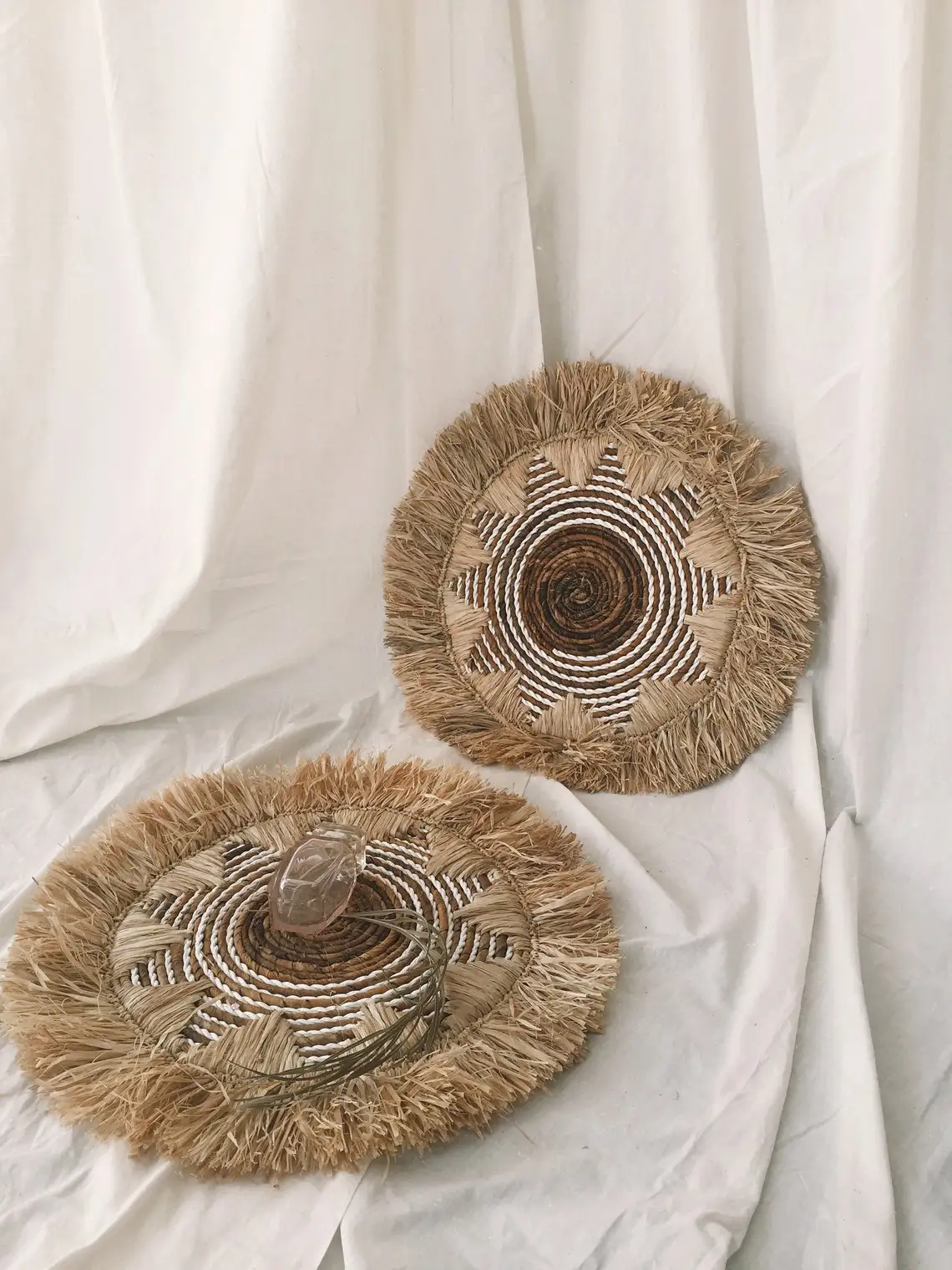 Bohemian Raffia Crafts Lion Head Home Kids Room Decor Woven Wall Decor for living room, bedroom, shop