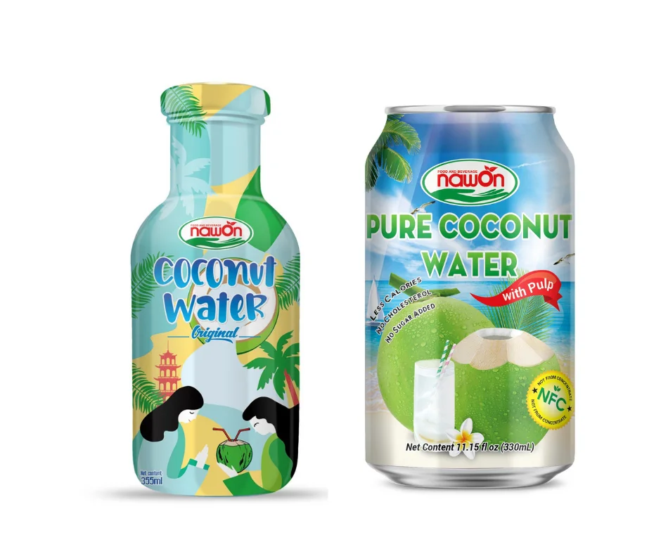 Wholesale Coconut Tender Water Vietnam Glass Bottle 290ml Mango Flavor Fresh Natural 100% Pure Healthy No Sugar OEM