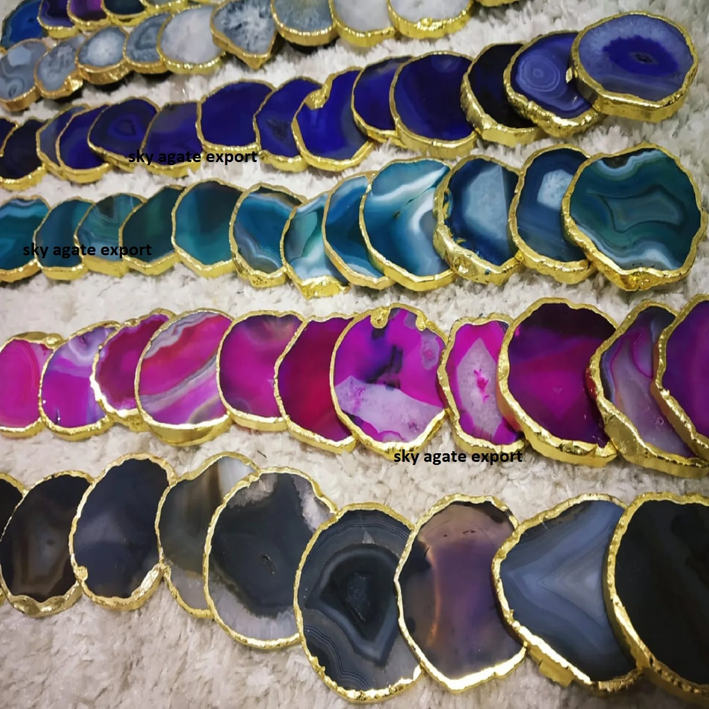 WHOLESALE  NATURAL CRYSTAL MOBILE PHONE HOLDER CELL PHONE GRIP AGATE SLICE BUY FROM SKY AGATE EXPORT